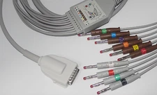 Burdick Shielded EKG CableAHA Banana4.0 15pins 10leads Compatible Eclipse 850