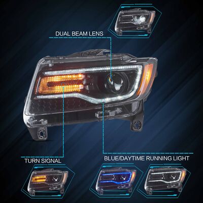 VLAND Led Headlights Compatible with 2011-2013 Grand Jamaica