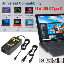 AC Adapter For Dell Chromebook 3100 3100 2 in 1 Type USB-C Charger Power Cord