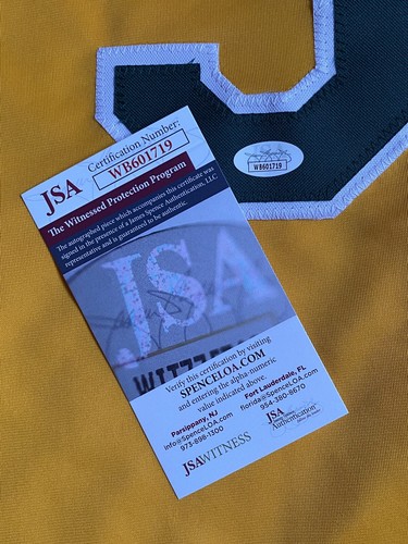 Jose Canseco Oakland Athletics A's Signed Auto Pro Style Retro Jersey ~ JSA - Picture 4 of 6