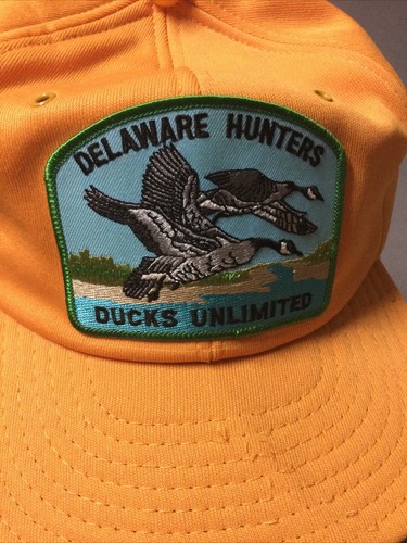 Vintage Yellow Ducks Unlimited Delaware Hunters Snapback Hat Cap Made in the USA - Picture 3 of 6