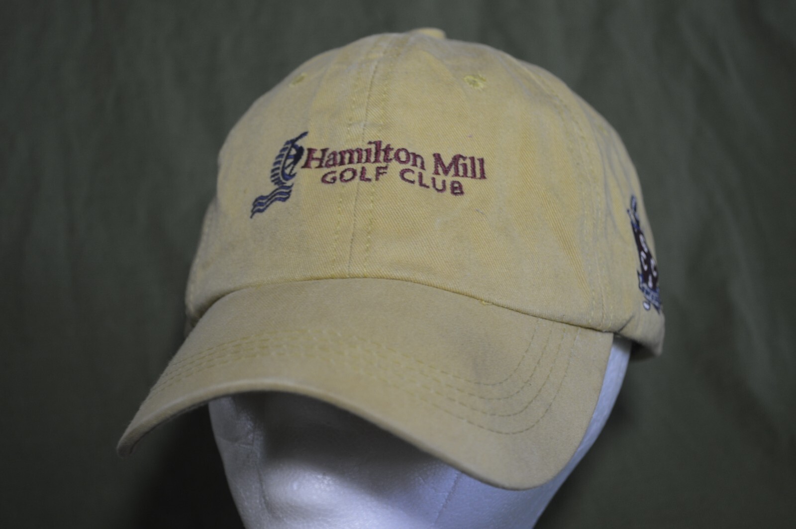 Hamilton Mill Golf Club Yellow Cap Hat Adjustable eBay