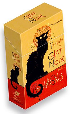 slipp overall Chat Noir Zigarettenschachtel Hülle Überzieher Etui Pappe Karton