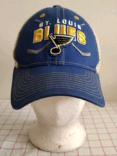 St Louis Blues NHL Hockey Trucker Ball Cap Hat Blue Youth Adjustable Strapback