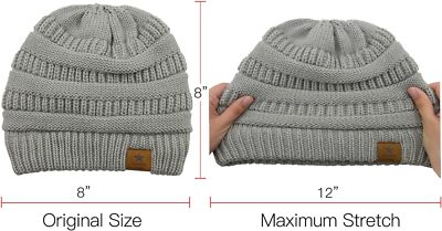 Durio Fleece Lined Knit Beanie - Warm Winter Hat For Women & Men, One Size