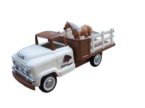 Buddy L 1950s GMC Ranch Stake Truck with Horse Farm Super Custom Paint Job - Picture 7 of 18