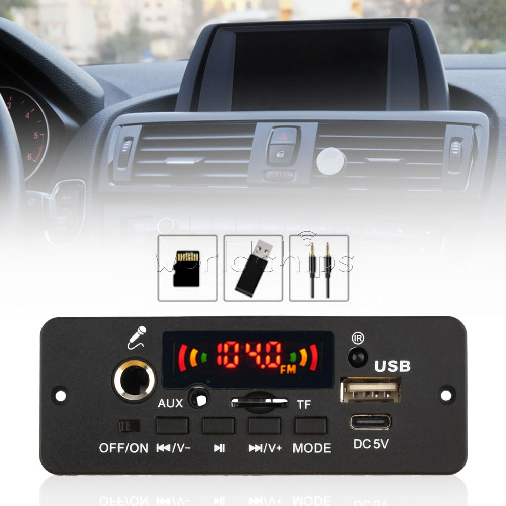 Scheda Decoder MP3 Con Bluetooth 5V-25V 2x50W - Lettore Audio Auto E FM Per Auto