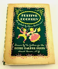 Vintage Festive Cookery Edna Beilenson Peter Pauper Press 1st Edition 1951 HC/DJ