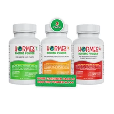 Hormex Rooting Powder #1, 3, 8 Pack - For Easy to Difficult to Root Plants - IBA