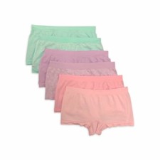 SECRET TREASURES WOMEN'S SEAMLESS BOYSHORT PANTIES 6 PACK, GREEN CHOOSE SIZE