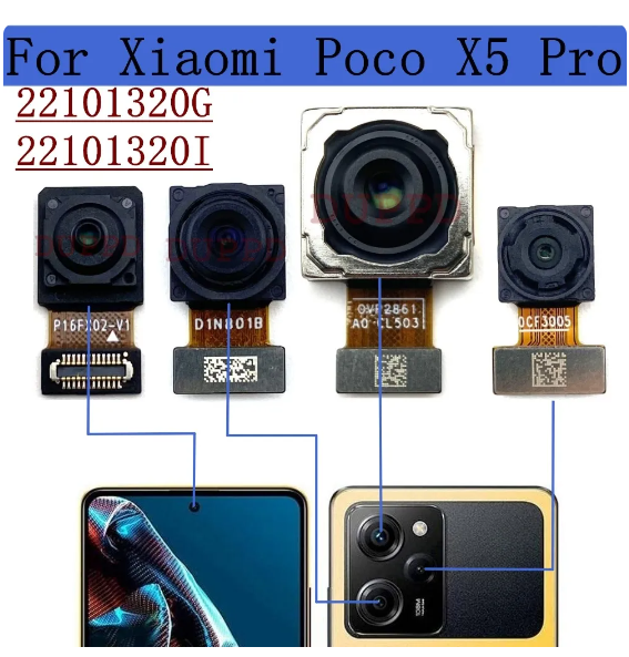 Rear View Front Camera For Xiaomi Poco X5 Pro 22101320G 22101320I
