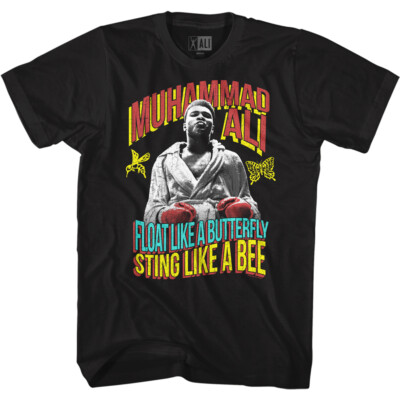 Muhammad Ali Heading To The Ring In Boxing Robe Sting Like A Bee Men's T Shirt 