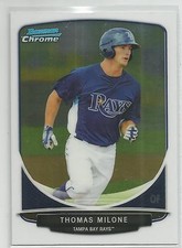 Thomas Milone Tampa Bay Rays 2013 Bowman Chrome Draft Prospect