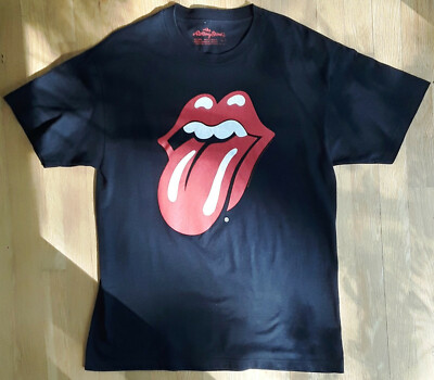 The Rolling Stones Tongue Logo Large T-Shirt beatles Mick Jagger Keith Richards