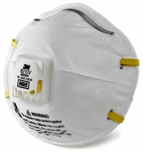 3M 8210V N95 Particulate Respirator Protective Dust Masks Exhalation Valve 10/BX - Image 2 of 4