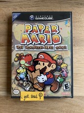 Paper Mario The Thousand Year Door Original Black Case Artwork Gamecube -NO GAME