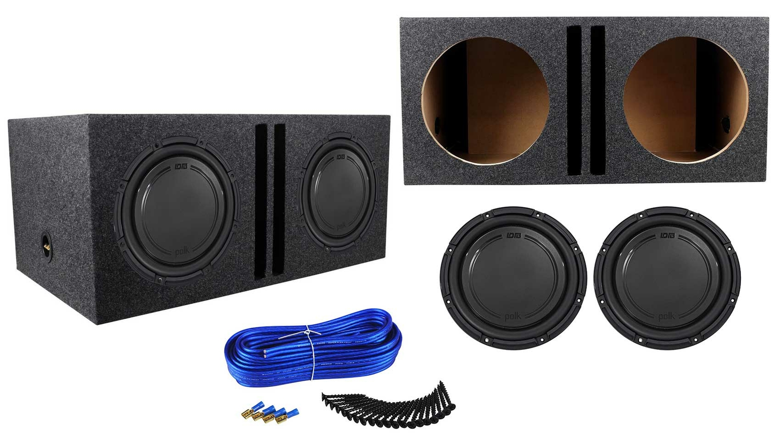 2 Polk Audio DB1242SVC 12 автомобильных сабвуферов мощностью 2220 Вт Вентилируемый корпус сабвуфера 44590₽
