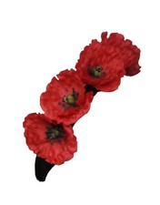 Ukrainian Vinok, Headband Red Poppy Flower Headband