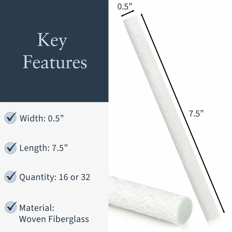 100 mechas antorcha Tiki mechas de fibra de vidrio de repuesto para lámparas de aceite paquete de recarga a granel Foto 2 de 4