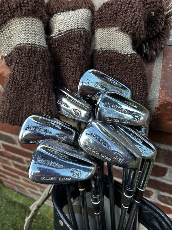 Jack Nicklaus Golden Bear Gold Clubs  Wedge, Irons 9,8,6,5,4,3,2 Woods X(4) 1, 3 - Image 2 of 4