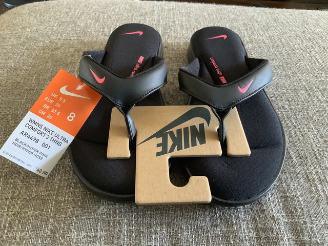 Nike Ultra Comfort 3 Flip Flop Size 5 Thong Sandals Ar4498 003 Black for sale online | eBay