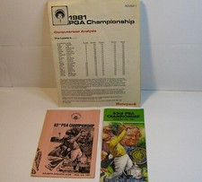 Vintage 1981 PGA Golf Championship Souvenir Scorecard Map Xerox Honeywell RARE!