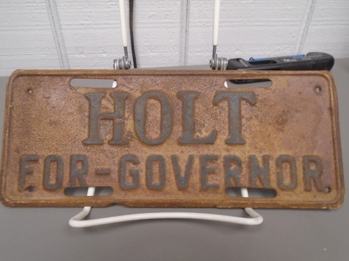 Rare 1936 West Virginia Holt For Governor Tag Topper