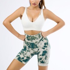 Women's Shorts Push Up Tie Dye Gym Booty Lifting Sports Wear Women Fitness Yoga