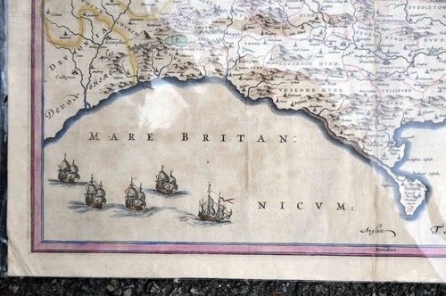 1659 Map of DORSET 'Dorcestria Dorsettia' by Blaeu (Spanish Edition) - Picture 4 of 7
