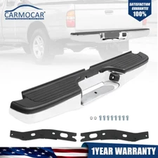 Complete Steel Rear Step Bumper Assembly For Toyota Tacoma 1995-2004 Chrome 