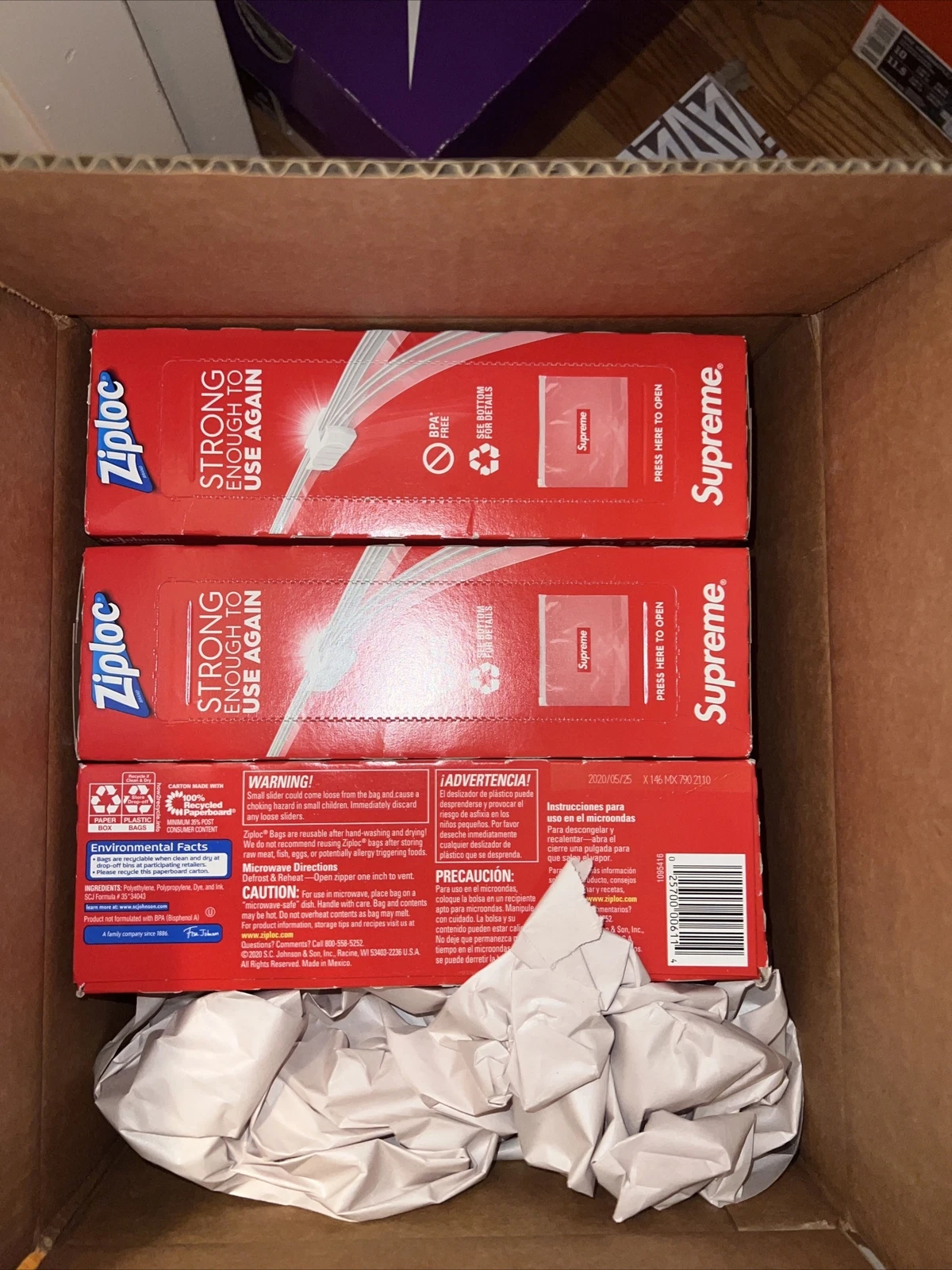 Sacs Supreme Ziploc 1 boîte (30 pièces) NEUF   AUTOCOLLANT BOGO INCLUS   LIVRAISON RAPIDE