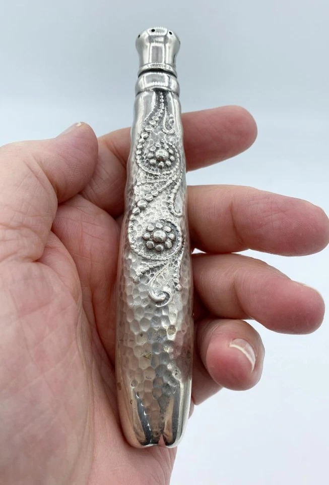 Antiguo Whiting Mfg. Botella perfumada de plata de ley con fecha de 1873 Foto 2 de 4