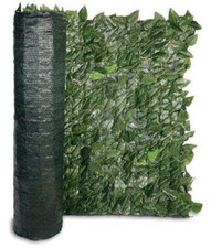 SIEPE ARTIFICIALE SINTETICA CON OMBREGGIANTE FOGLIE DI LAURO 1hX3 MT