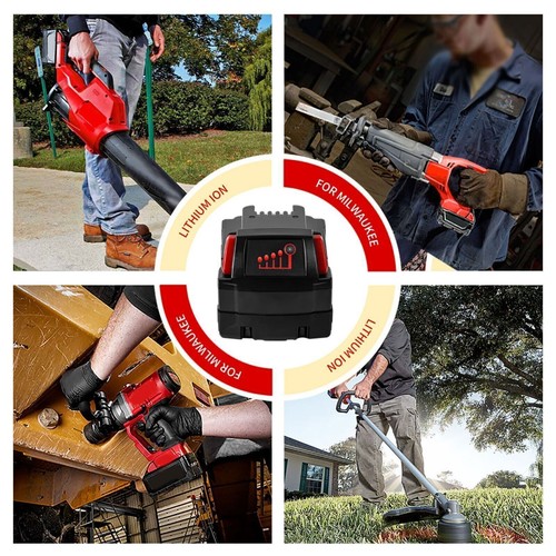 batterie Für Milwaukee M18 Akku M18B6 18V XC 5,0 Ah Li-Ion 48-11-1860 48-11-1852 - Bild 9 von 14