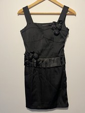 Women’s LM Lulu vintage little black dress small goth steampunk