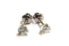 New GIA 14k white gold .70ct SI1 J round diamond Martini stud earrings screwback — photo 2
