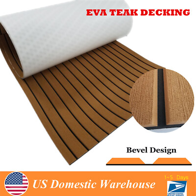 #ad #ad Boat Flooring Decking Sheet EVA Foam Marine Teak Deck Adhesive Backing $59.98