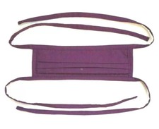face mask poplin cotton homemade triple layer unisex purple ties in back new