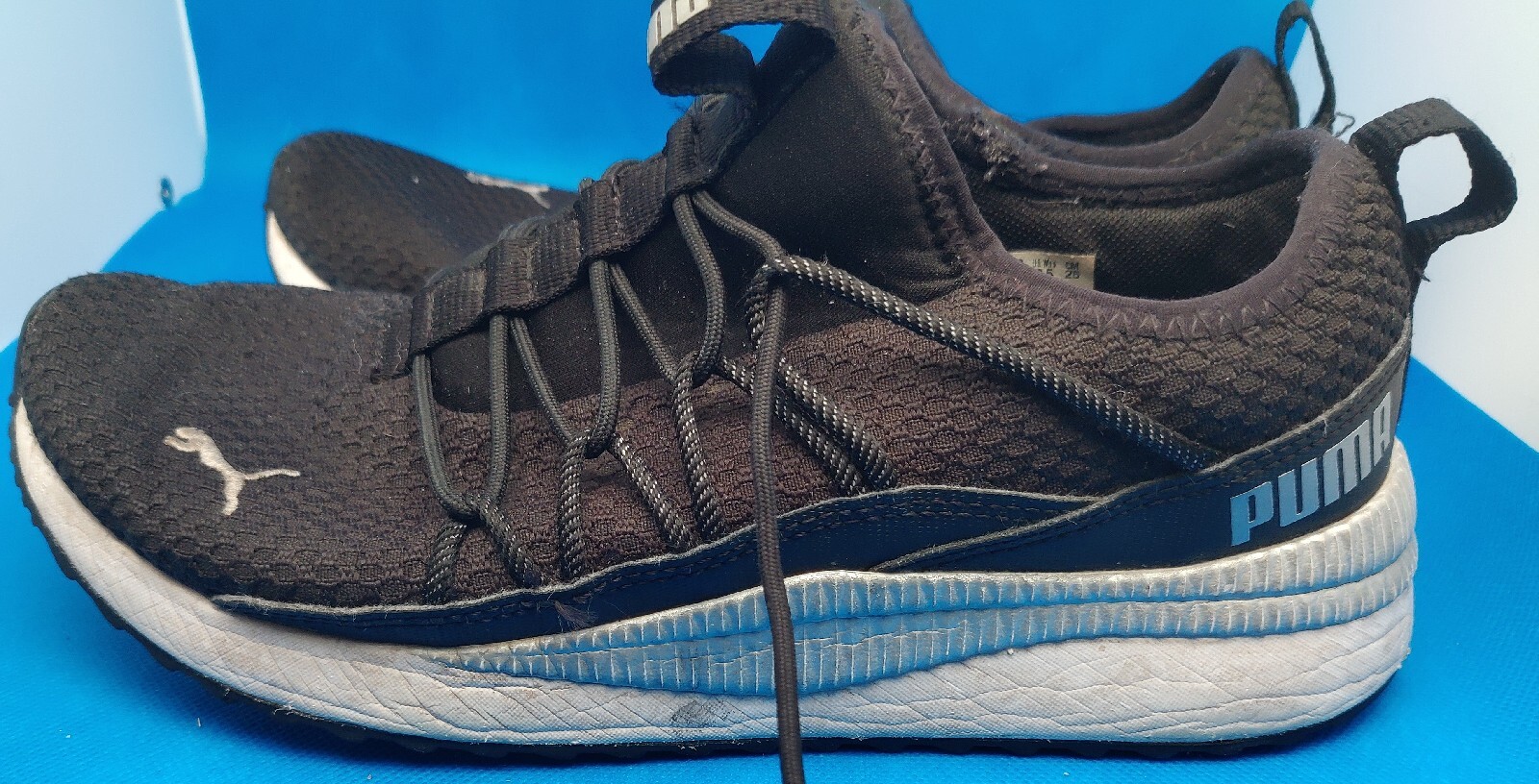 PUMA Pacer Sneakers 384378-03 Womens Shoes  Black/White/Silver Size 8.5 thumbnail 2