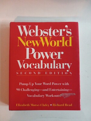 Webster's New World Power Vocabulary Richard Read Elizabeth Morse Hardcover 