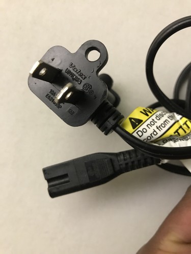 Volex VAC7PS 7A 125V 11ft Black Replacement AC Power Cord 2 Prong - Picture 4 of 6