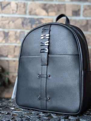DKNY NYC faux-leather  medium backpack COLOR  BLACK  ( Last )