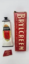 Vintage 4 Oz. Tube Of Brylcreem "For Smart Hair Grooming" With The Box