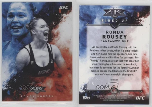 2017 Topps Chrome UFC Fire Fired Up Refractor /99 Ronda Rousey #UF-RRO