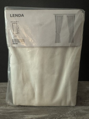 #ad #ad NEW Ikea Lenda Curtains White 55quot; x 98quot; Set of 2 Panels Discontinued 301.119.78 $94.95
