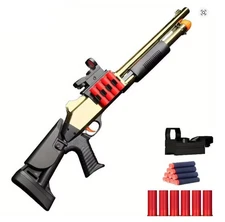 Soft Bullet Toy Gun Shotgun with Shell Ejection Long Range Shooting for Kids