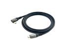 Equip 128893 USB 2.0 C auf C 90° abgewinkeltes Kabel, M/M, 3,0m, PD 100W, Schwar