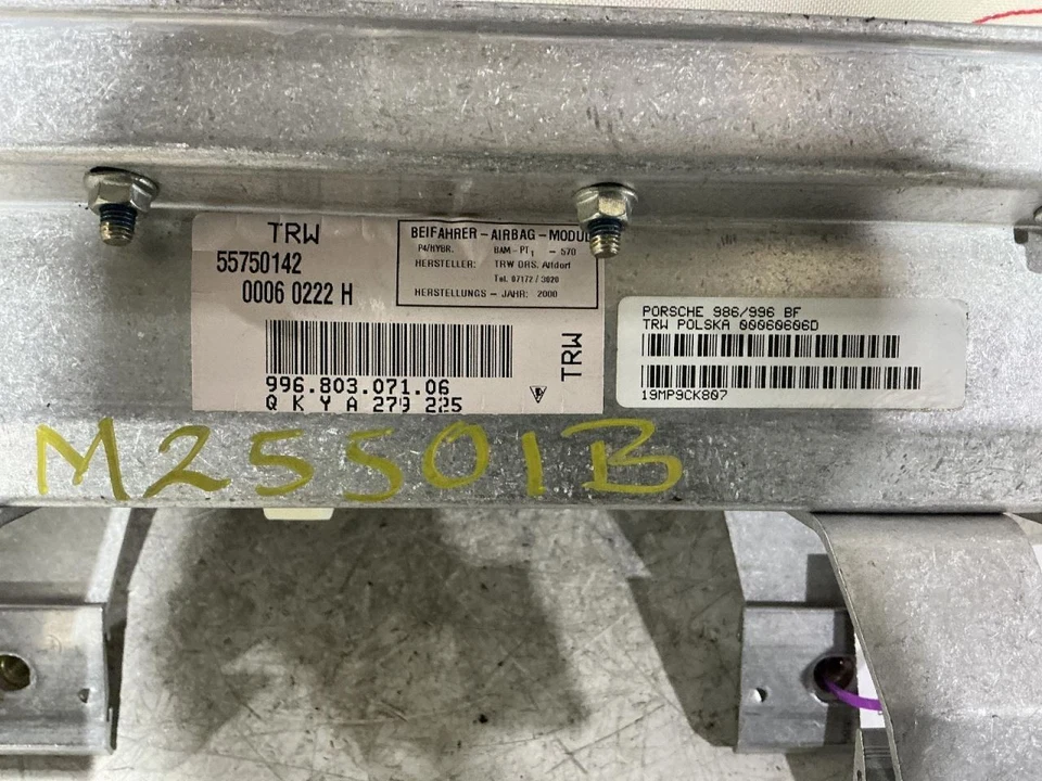 Passenger Air Bag Front Passenger Dash Fits 98-02 PORSCHE BOXSTER 854625 - Imagem 3 de 4