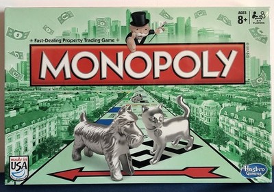 Monopoly Board Game Classic w/ Cat & Speed Die Token Hasbro - Brand NEW SEALED