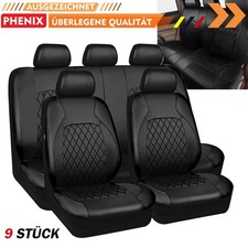 9* Sitzbezüge Schonbezüge Auto Sitzüberzug Autositzschoner Schwarze Universal